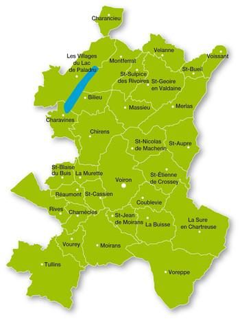 Carte de la France avec une zone bleuâtre au nord-ouest, entourée de régions vertes.